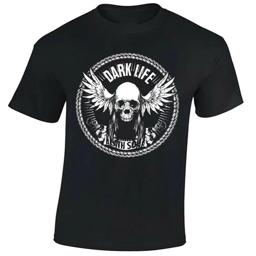 Футболка Dark Life S 5XL Байкерская мужская мотоциклист велосипед одежда топы новинка