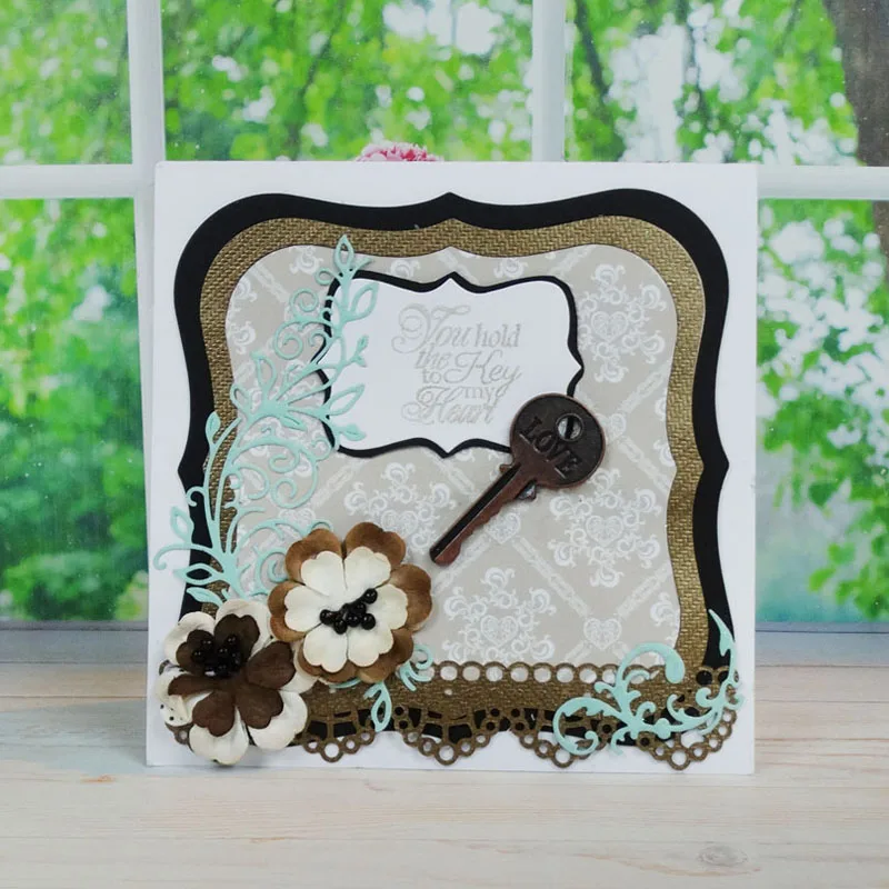 Вырубные штампы романтическая церковь пары Цветочная корзина смешанный