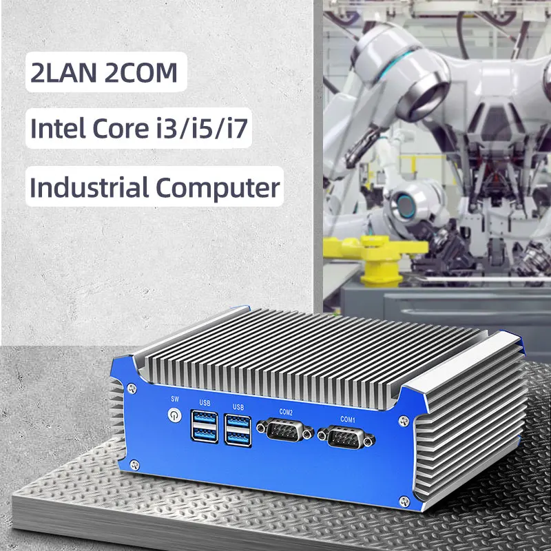 Verkaufen Fanless Mini Pc Intel I7 5500U I5 I3 2955U Win Windows 10 7 Linux Thin Client Minipc Pfsense Micro 2Lan Tv Industrielle Computer