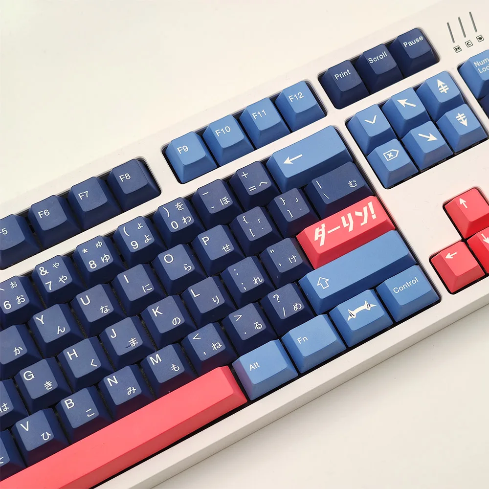 

128 Key PBT Darling Keycaps Cherry Profile DYE SUB Personalized Japanese Keycap For Cherry MX Switch Mechanical Keyboards