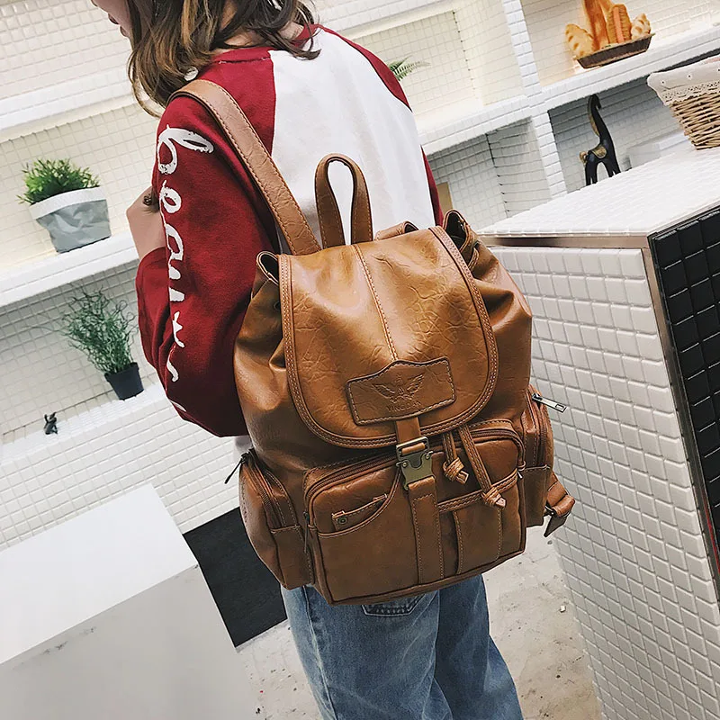 Новинка 2020 женский рюкзак Ретро стиль Повседневный студенческий женская