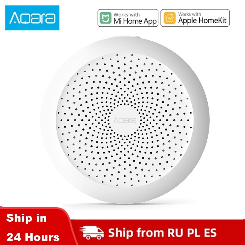 

Беспроводной умный шлюз Xiaomi Aqara, хаб M1S Light Zigbee, подключение к системе сигнализации, дистанционное управление монитором, работает с IOS HomeKit