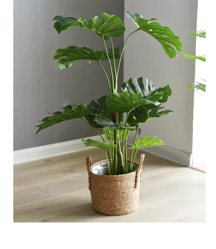 

Rustic Wicker Rattan Basket Hand Woven Seeweed Flowerpot Plant Holder Sundries Toys Clothes Storage Basket Underwear Storage Bin