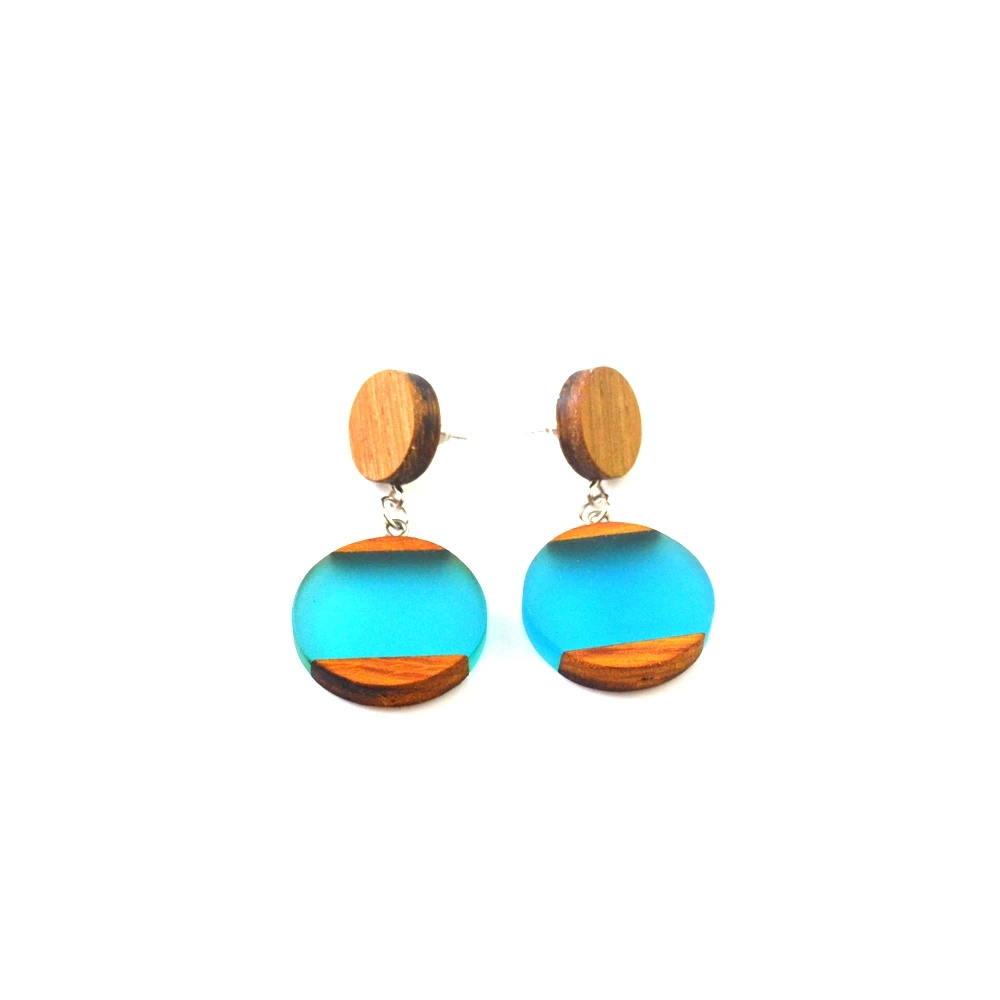 Двойная круглая одинарная подвеска спиральная деревянная мода подарки для