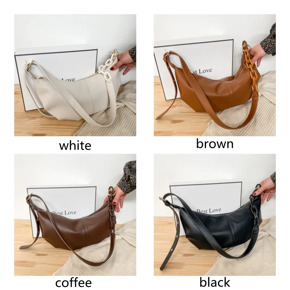 Handle Bag Women Retro Handbag PU Leather Shoulder Totes Underarm Vintage Top Handle Bag Female Small Subaxillary Bags Clutch