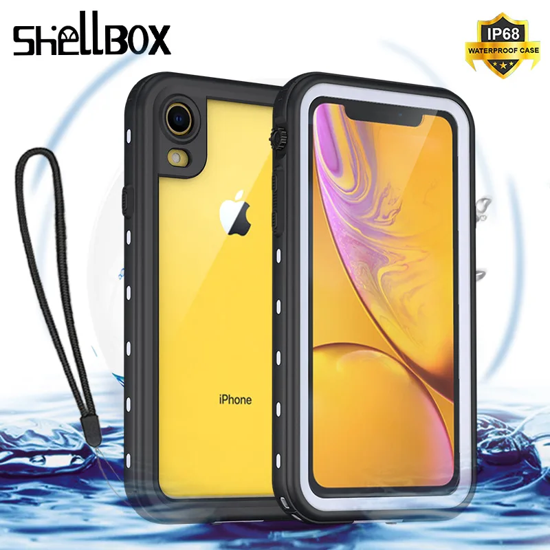 Shellbox IP68 Waterproof Phone Case For iPhone 11 Pro Max XR XS 6S 8 7 Plus Shockproof Soft TPU Silicone Underwater Cover | Мобильные