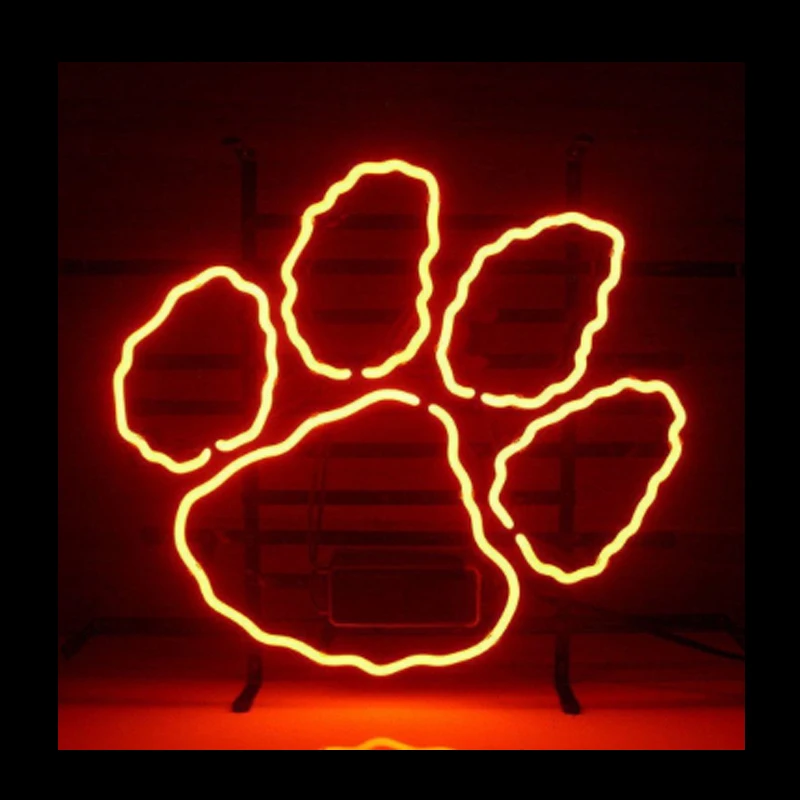 Clemson Тигры Бильярд неоновая вывеска на заказ ручной работы из настоящего стекла