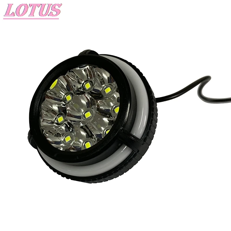 

2PCS Set Motorcycle Headlight Fog Driving Lights Front Head Lamp 9 LED 12V hotsale
