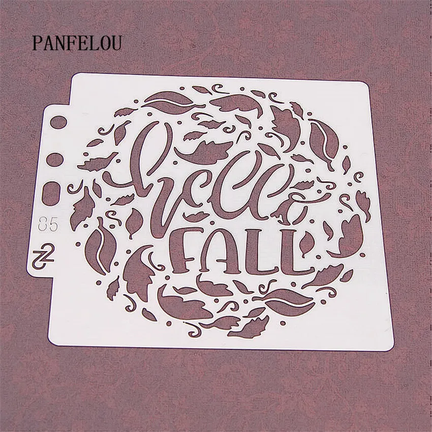 Лидер продаж трафареты для скрапбукинга hello fall с цветами Пластиковая форма