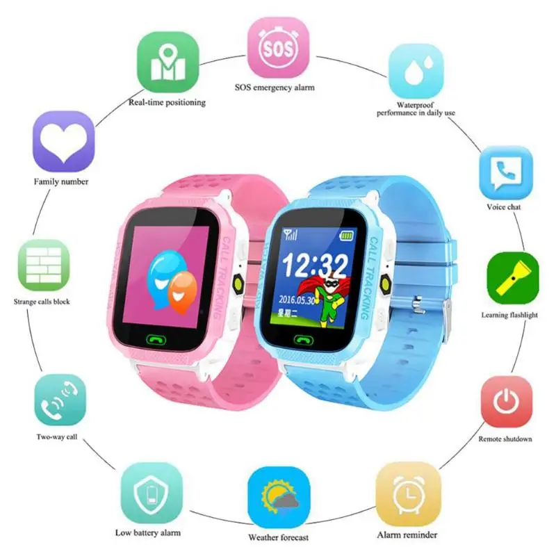 

W16 Children's Smart Watch SOS Phone Watch Smartwatch For Kids With Sim Card Anti Lost Child SOS Position Tracker Kids Watch