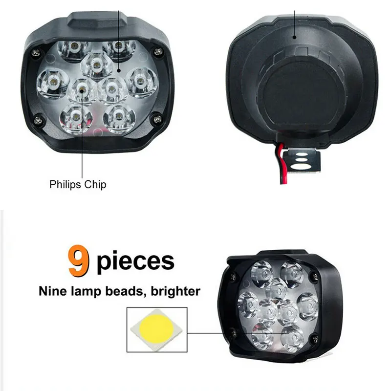 Deri 1 Paar 6/9LED моторный Точечный светильник 6500 K Wit Super Heldere Werken для мотоцикла