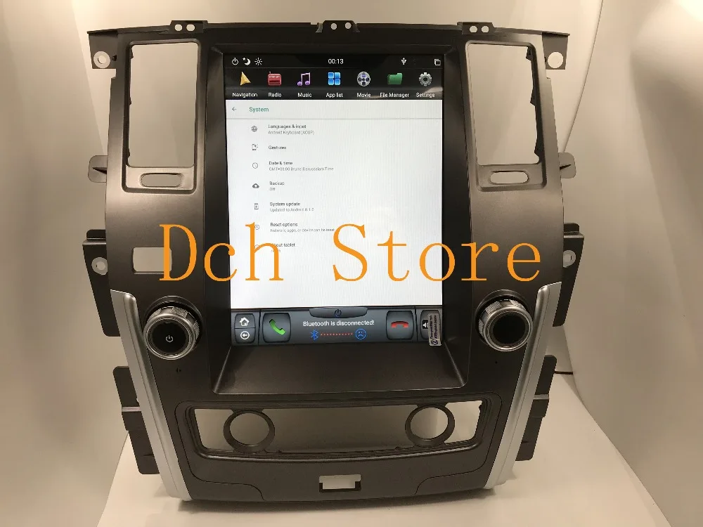 12,1 вертикальный Тесла стиль Android 8,1 автомобиля DVD gps для Nissan Patrol 2010 2011 2012 2013 навигации PX6