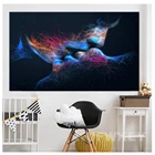 Diy 5d алмазная живопись абстрактный синий цвет поцелуй Картина, Алмазная мозаика полный квадратный круглый Алмазная вышивка, свадебный подарок,