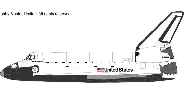 Hobby Master Space Shuttle Endeavour OV-105 4 декабря 1998 1/200 литье под давлением модель самолета |