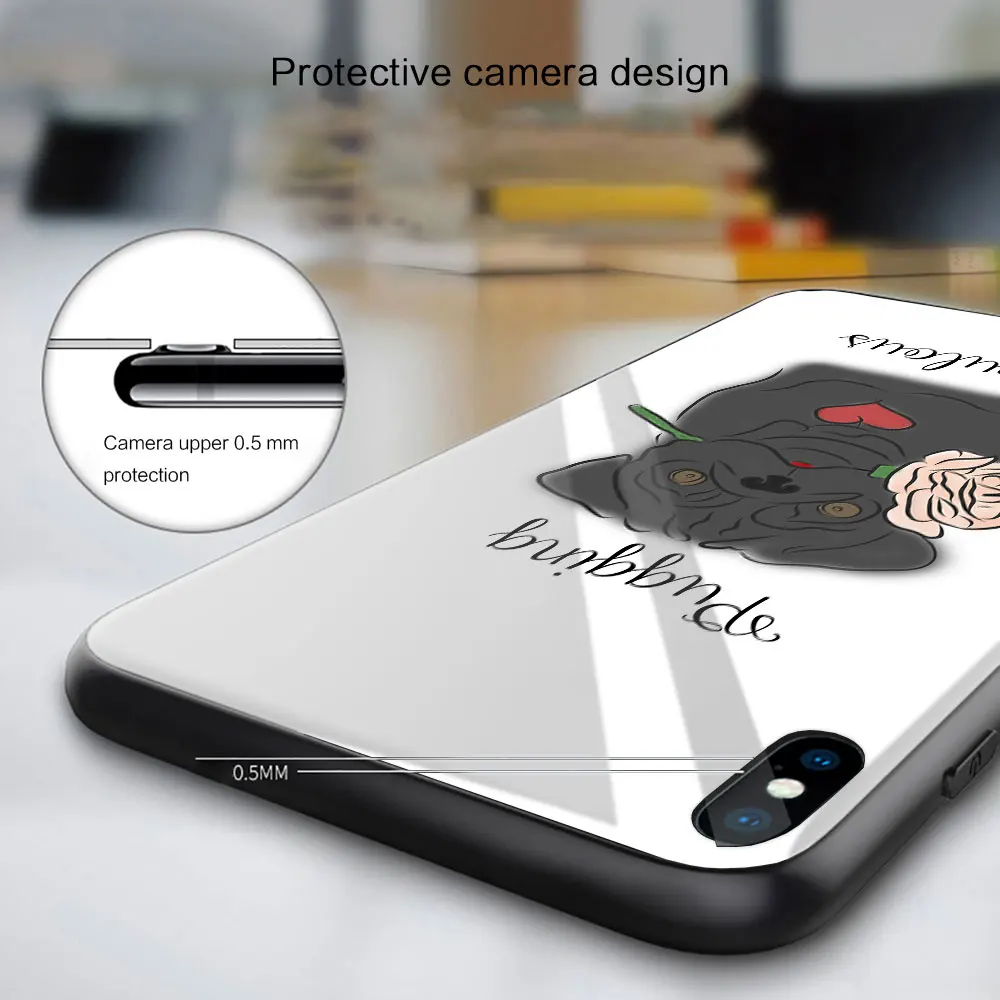 Мягкий силиконовый чехол Nayida с рисунком мопса для Huawei Honor 30 20 10 Lite Pro 10i 20i 9a 8a 8x