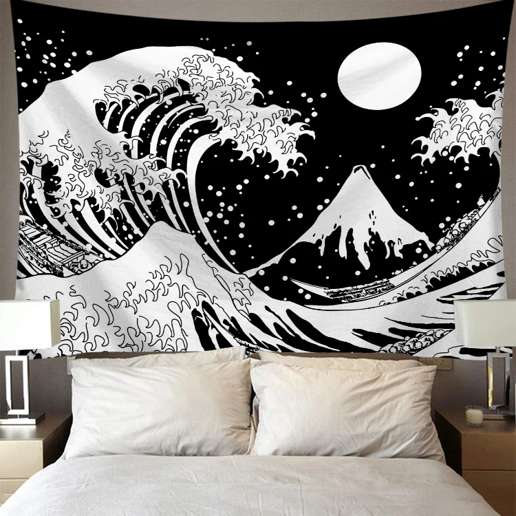 Модный современный настенный гобелен AU полиэстер принт со звездой львом луной