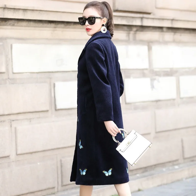 Новинка 2020 модная зимняя женская куртка из настоящей овечьей овчины меховое