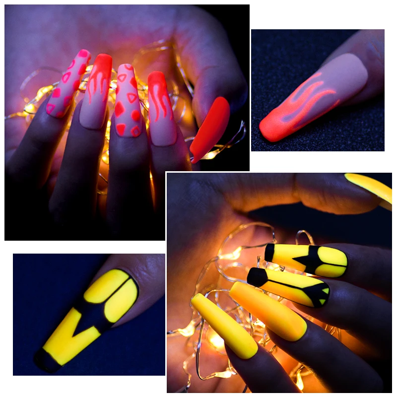 Nail Vision 5 мл УФ-гель для ногтей светящийся в темноте флуоресцентный неоновый светящийся Гель-лак светодиодный неоновый светящийся цвет Гель-лак для ногтей