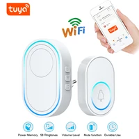 tuya wifi smart doorbell home security alarm system 58 sound apps control touch button 433mhz wireless home burglar alarm