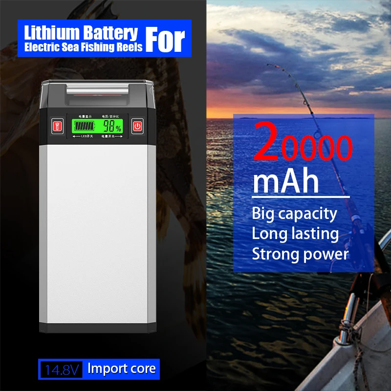 DC12V 25000mAh Super Capacity Power Bank Electric Take Up Reels Lithium Battery For Sea Fishing Boat Power High Quality