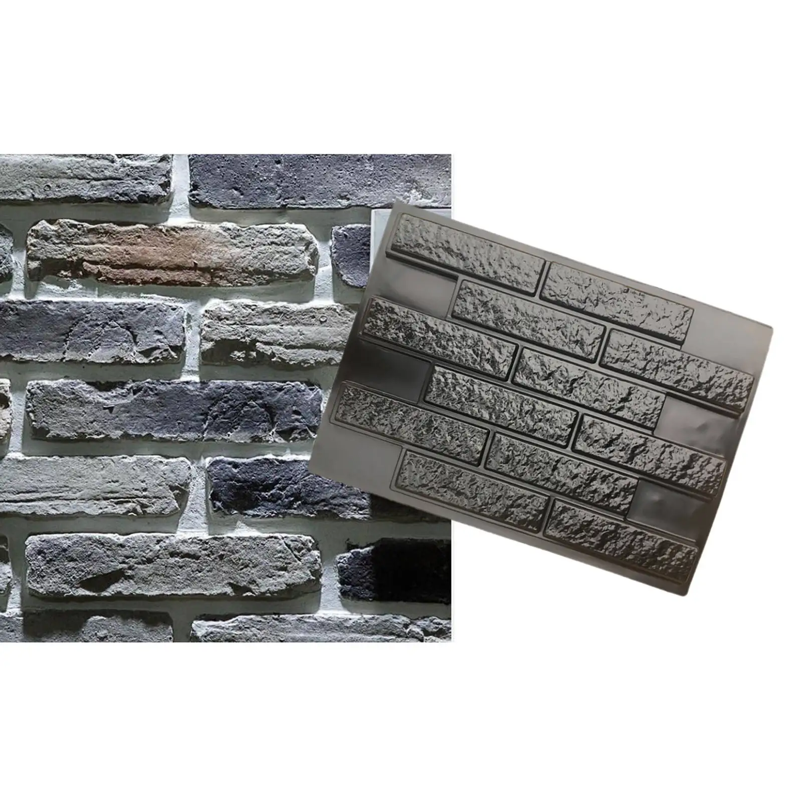 Moldes de hormigón para pared de casa y jardín, piedra, azulejos, molde de piedra, fabricante de ladrillos de cemento, sellos de hormigón verticales Retro