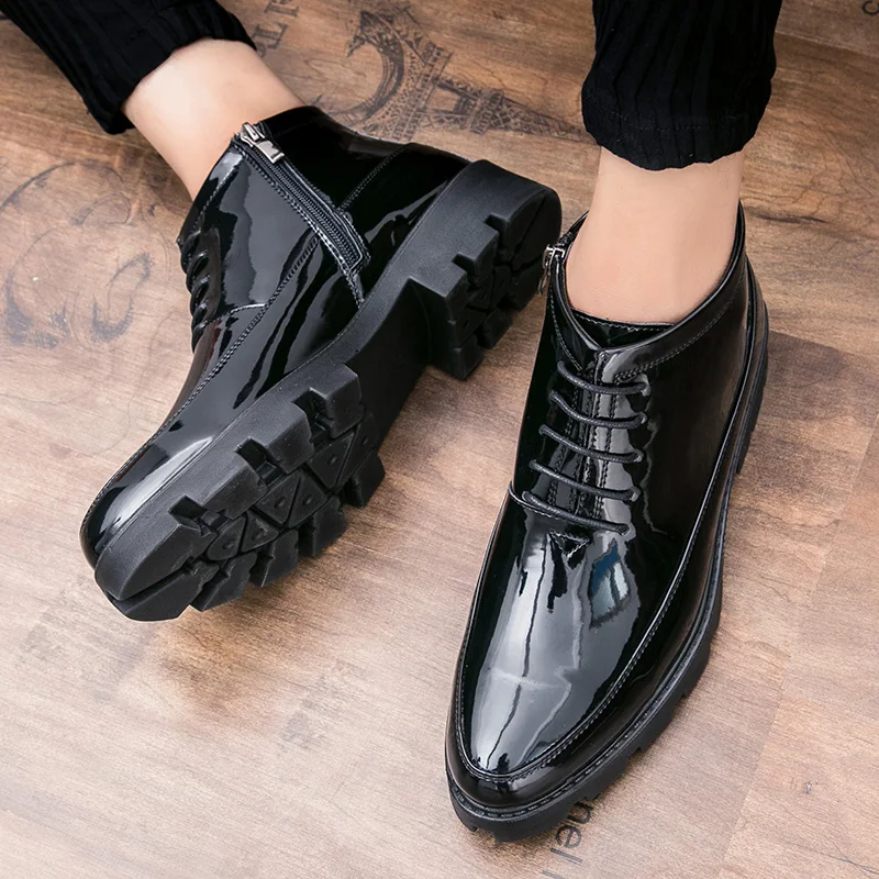 Ботинки martin на толстой подошве мужские полуботинки в британском стиле высокие