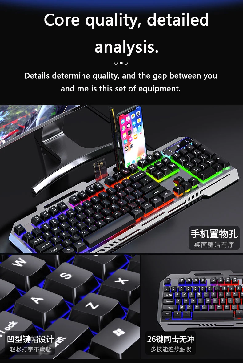 gaming keyboard and mouse usb wired mechanical keyboard backlight pc gamer clavier gamer silent keyboard mouse sets for laptop free global shipping