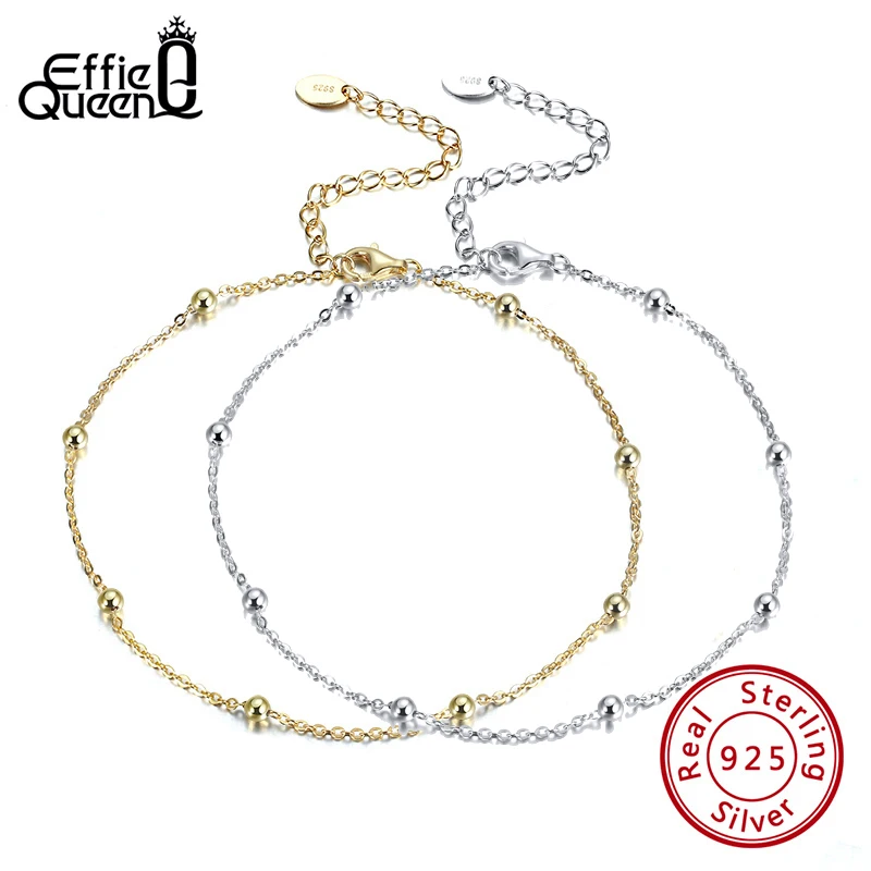 Effie Queen Для женщин Настоящее серебро 925 Eclipti ножные браслеты серебро/золото Цвет с 8