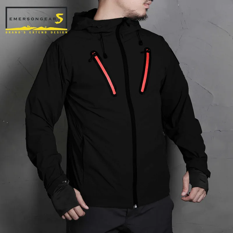 BK Emersongear, куртка, ветровка Hattori, стильная, быстросохнущая, водонепроницаемая, для горного туризма, бега, верховой езды, куртка - Цвет: BK