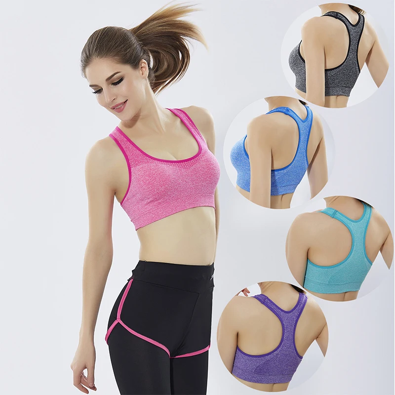 Профессиональный ударопрочный спортивный бюстгальтер без стального кольца