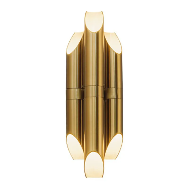 

Nordic Luxury bamboo wall lamp Post-modern minimalist golden wall lamp hotel living room creative light