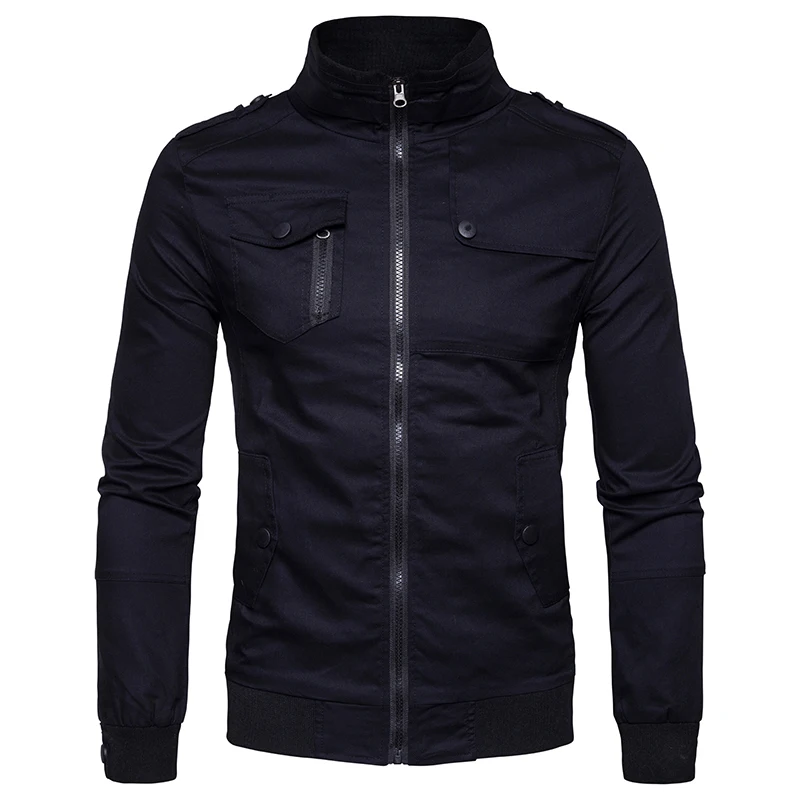 HEFLASHOR мужская куртка 2019 осенняя повседневная пальто мужские куртки пилота Куртка