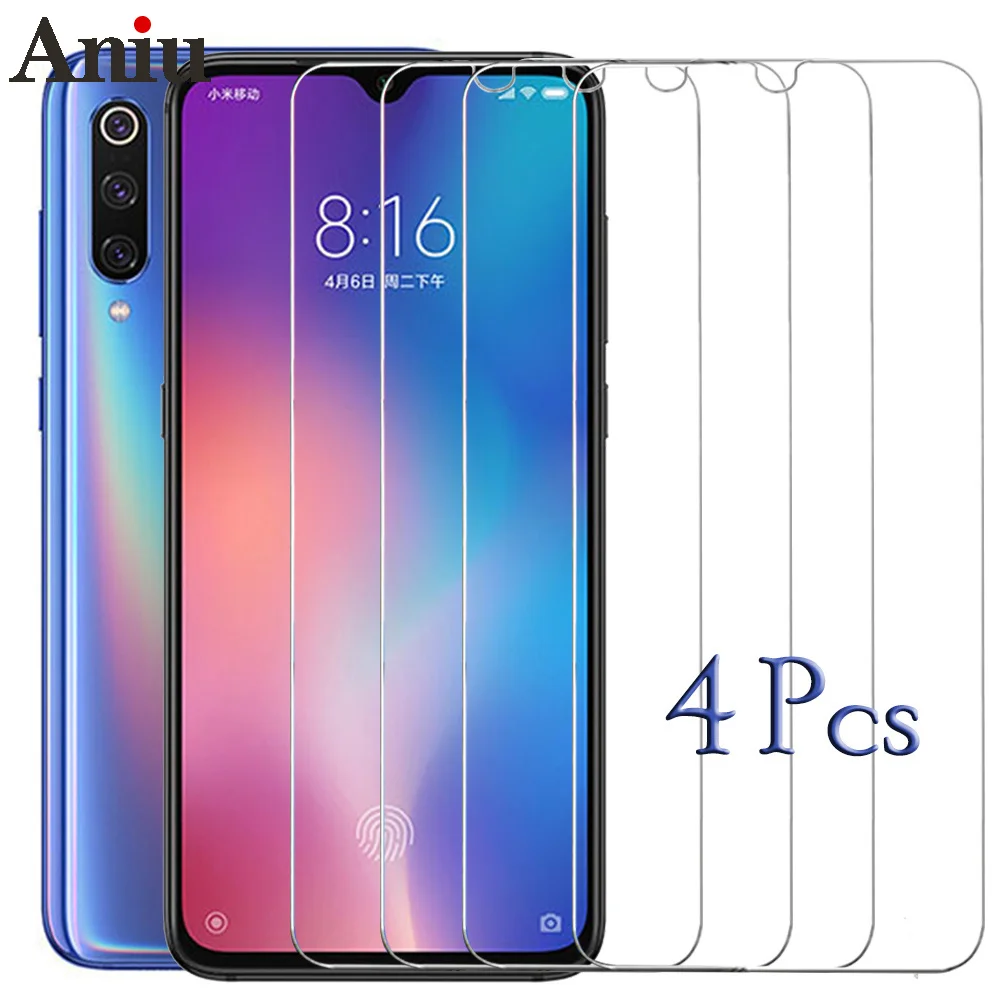 

4 шт., Защитное стекло для Xiaomi Mi 9/10/8 Lite/9T