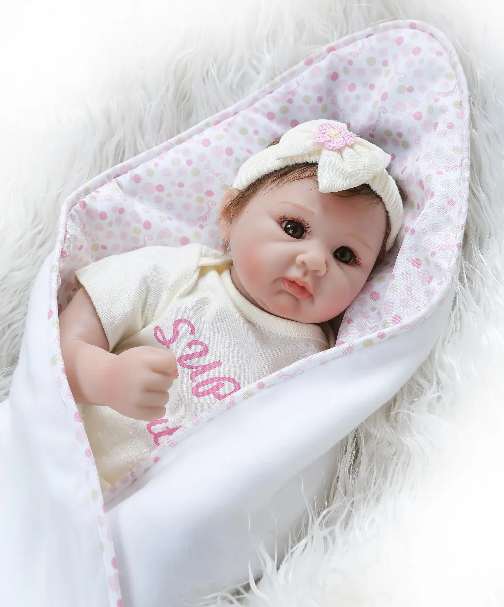 NPK/Новинка 50 см Bebe силиконовые куклы ручной работы для новорожденных милая одежда