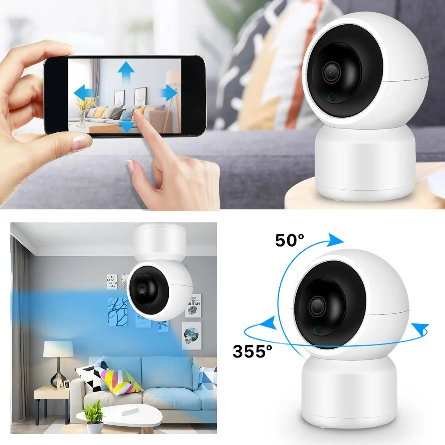 Беспроводной IP Камера HD 1080P Wi Fi домашней безопасности Камеры Скрытого