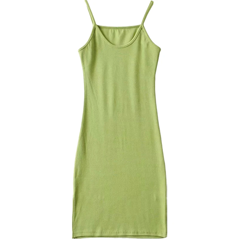 

INS Sexy Suspender Sheath Dress Scheming Split Sling Short Skirt Retro French Girl Elastic Bottoming Skirt