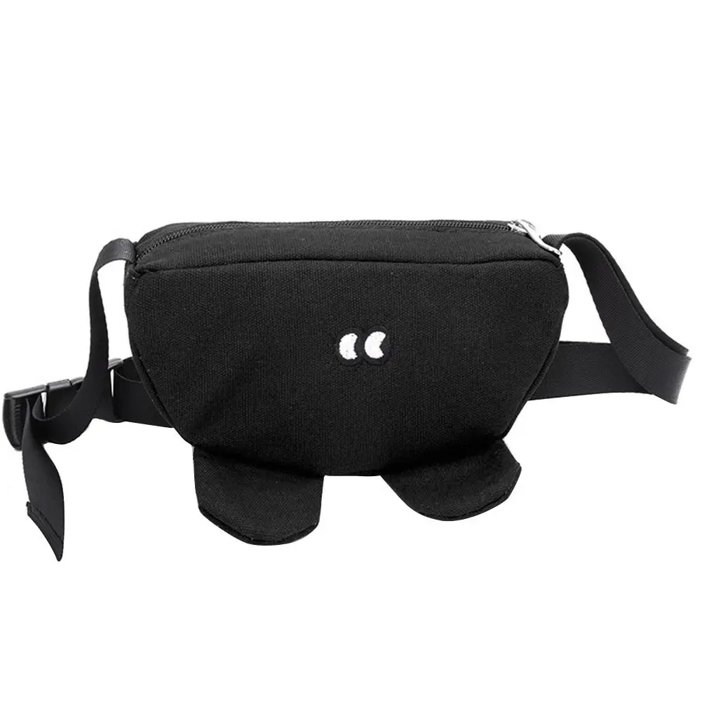 Милая нейлоновая одноцветная мини сумка через плечо с вышитыми глазами из