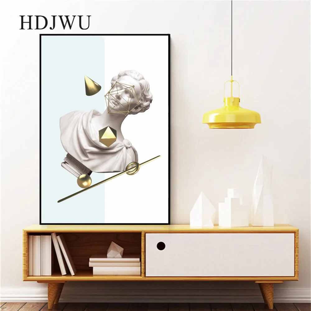 Скульптура скандинавского искусства абстрактная домашняя Картина на холсте