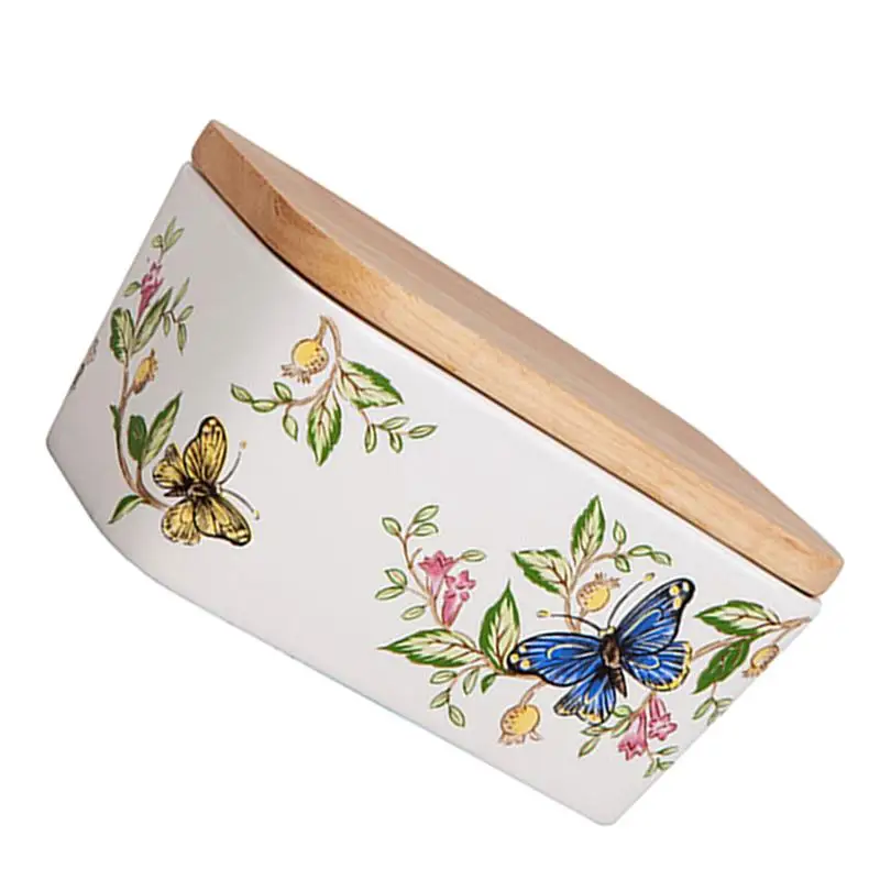 

1Pc Convenient Ceramic Practical Multifunctional Beautiful Butter Storage Holder Butter Box for Home