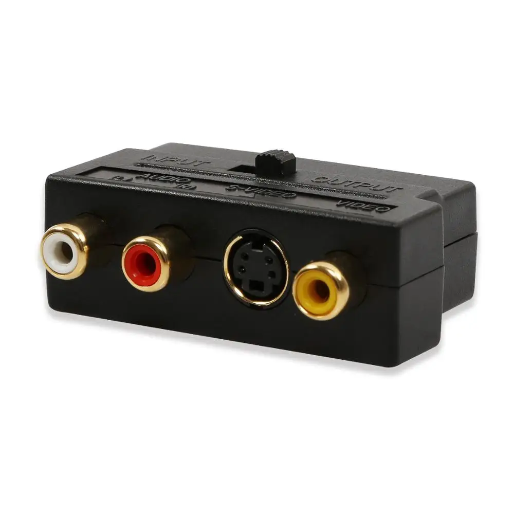 Onvian 20 контактов Scart штекер на 3 RCA розетка AV tv аудио S-видео адаптер Разъем