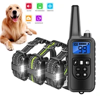 dog training collar 800m electric waterproof rechargeable remote control pet with lcd display for all size shock vibration sound
