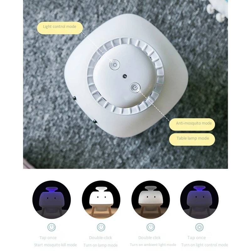 

Mosquito Killer Light Control Smart Night Light Home Bedroom Desk Lamp Mute Mosquito Repellent