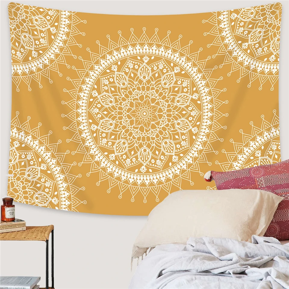 Богемный декор настенный гобелен мандала Цветочный в стиле бохо этнический круг