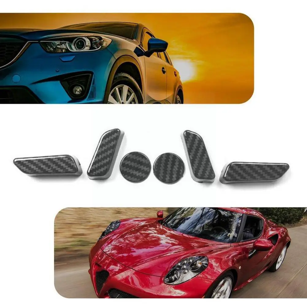 

for Tesla Model 3 Model Y Carbon Fiber Color Seat Adjust Accessories Button Switch Black Trim Interior Car Cover ABS B5I7