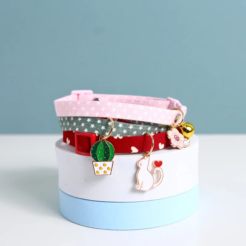 

Регулируемый ошейник для кошек с подвеской в виде кактуса ожерелье для щенка чихуахуа с манго очаровательные ошейники для котят милые това...