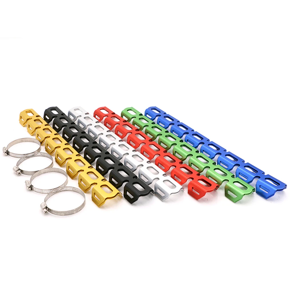 4 вида цветов теплозащита мотоцикла глушитель трубы ноги протектор с зажимами