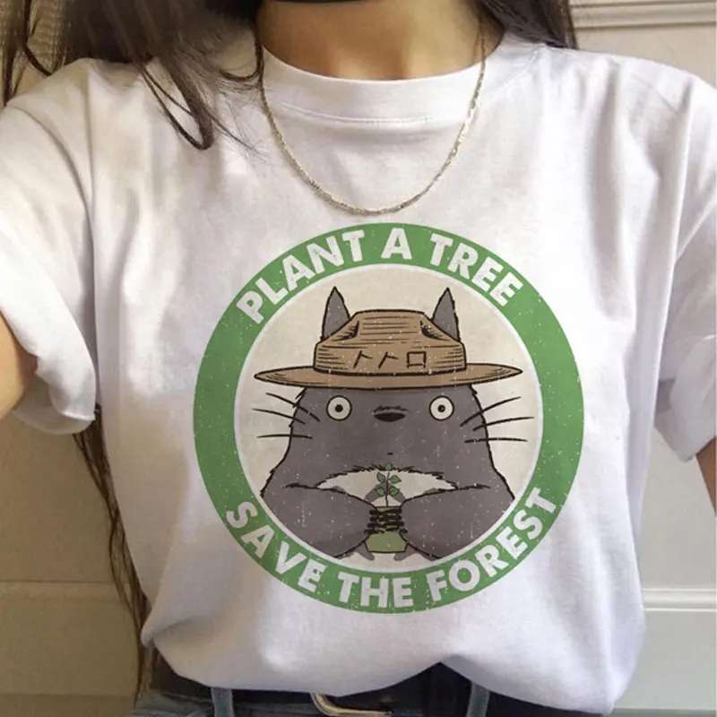 

Fashion Totoro Studio Ghibli T Shirt Women Japanses streetwear Cartoon T shirt Miyazaki Hayao Harajuku Kawaii Summer causual Top