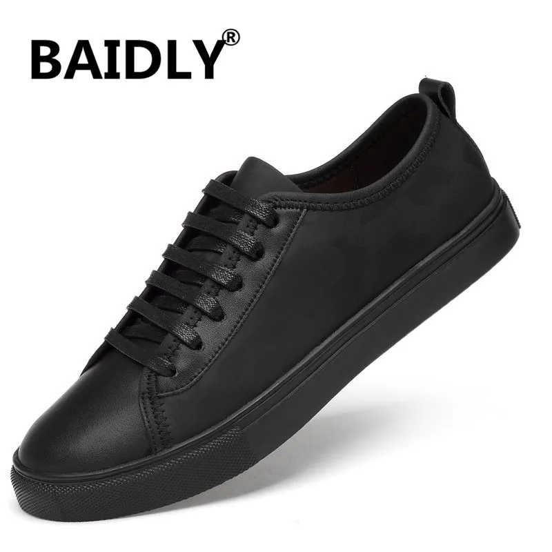 Мокасины мужские из натуральной кожи дышащие удобные на шнуровке Повседневная