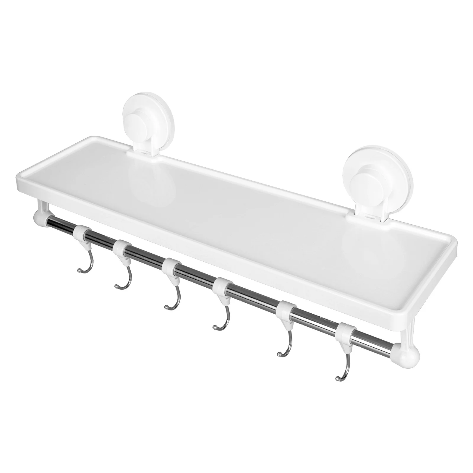 

1Pc Wall-mounted Bathroom Storage Rack Kitchen Hanging Shelf Multi-function Rack