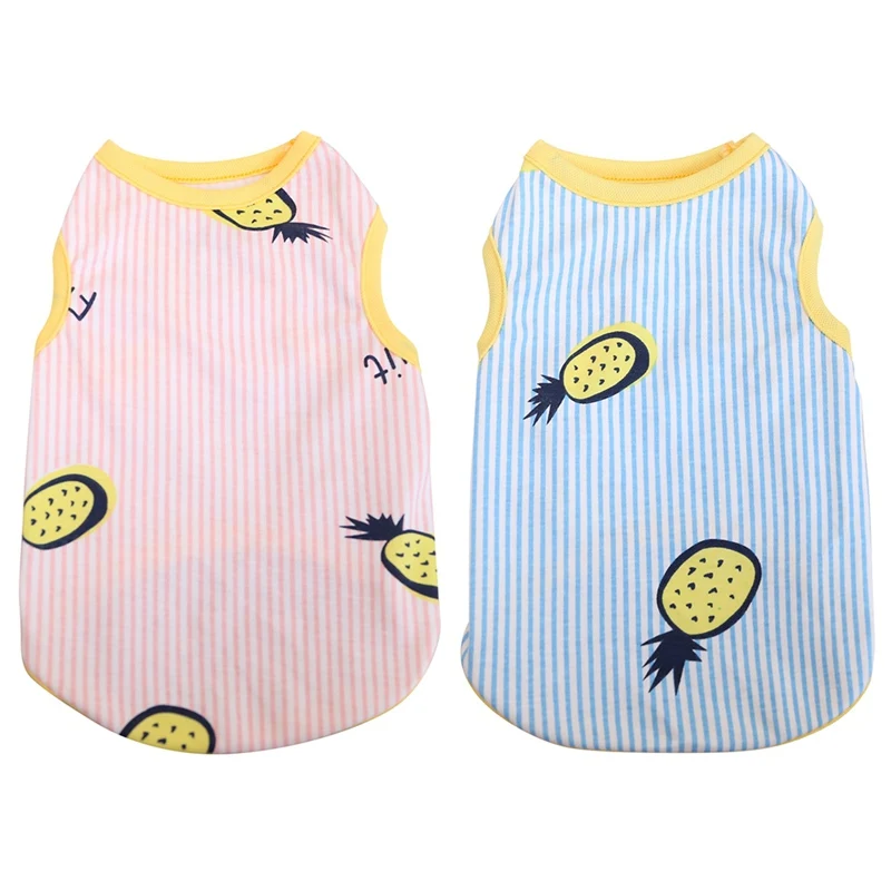 

Summer Dog Clothes For Small Dogs Printed Vests Puppy Clothing Small Medium Pet Cotton Shirt Cat Dress Vest Dogs Ropa Perro